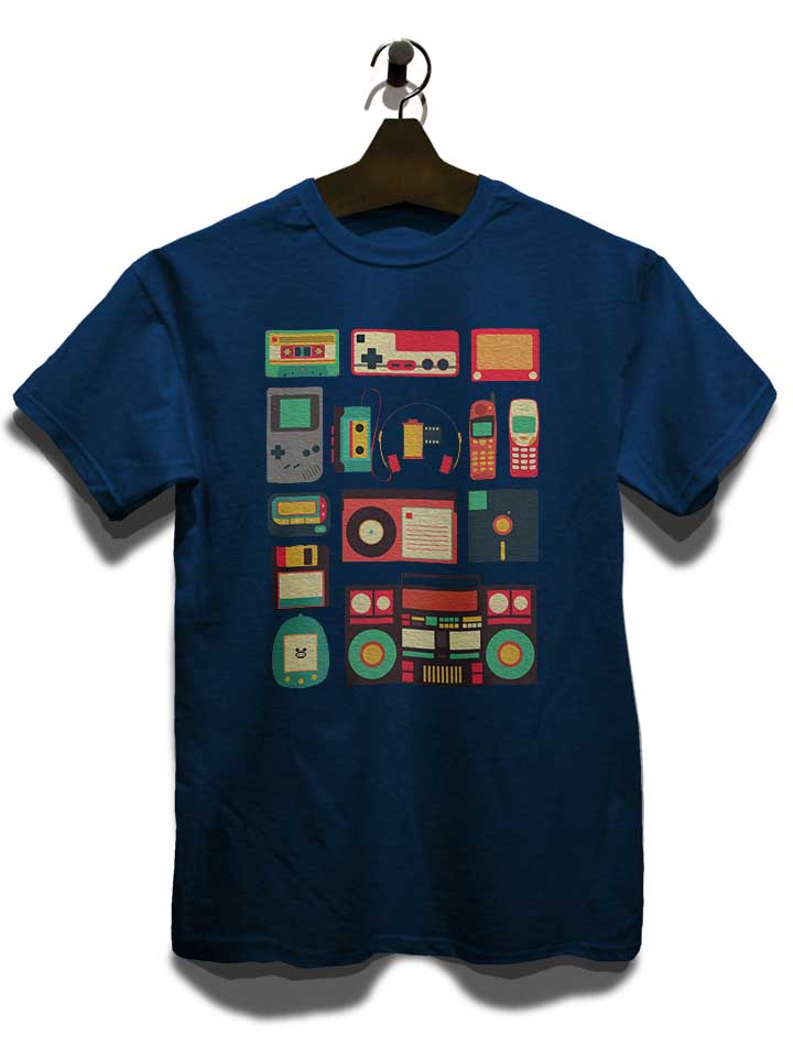 retro-technology-t-shirt dunkelblau 3