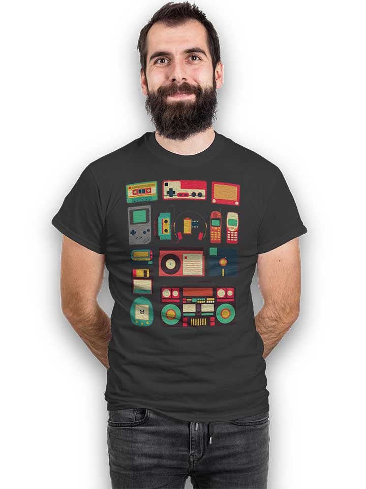 retro-technology-t-shirt dunkelgrau 2