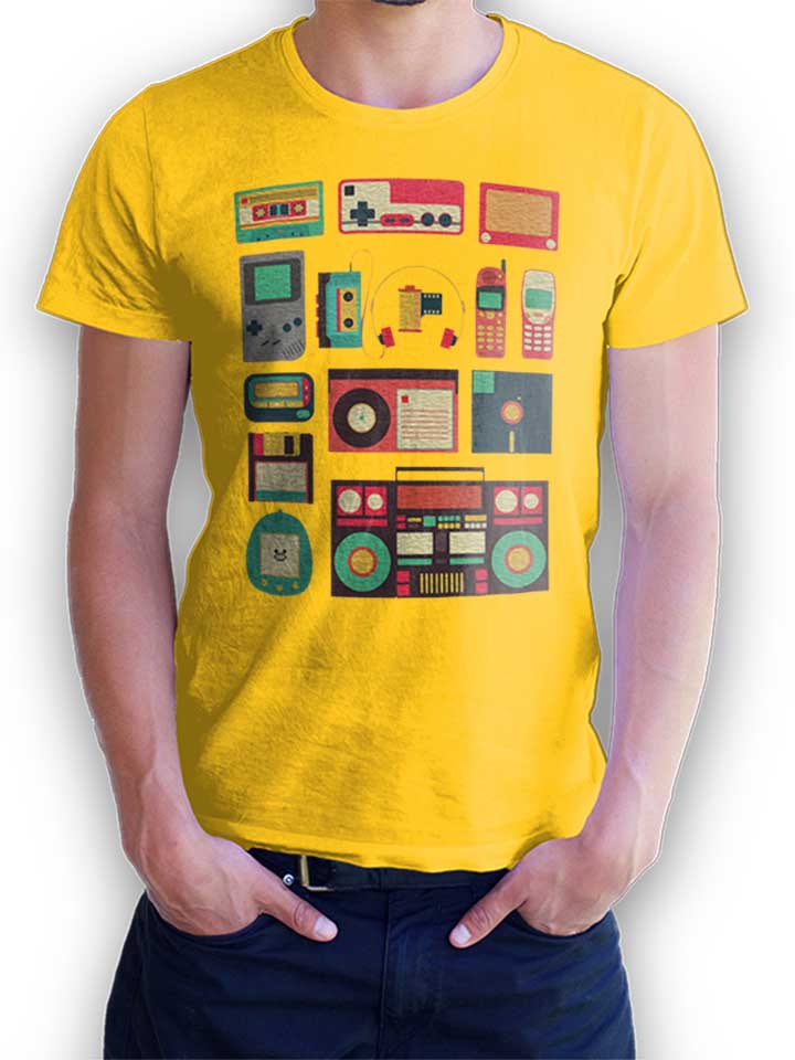 retro-technology-t-shirt gelb 1