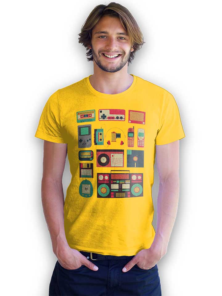 retro-technology-t-shirt gelb 2