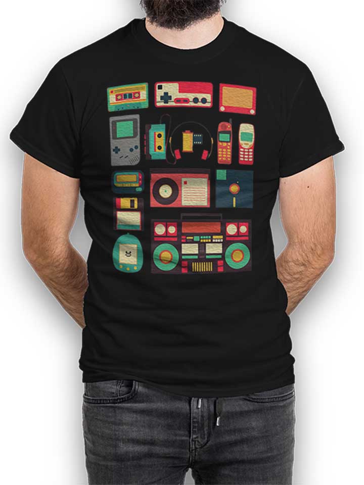 retro-technology-t-shirt schwarz 1