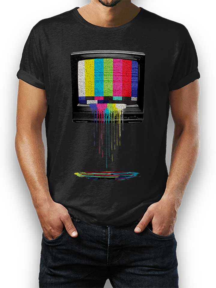 retro-tv-t-shirt schwarz 1