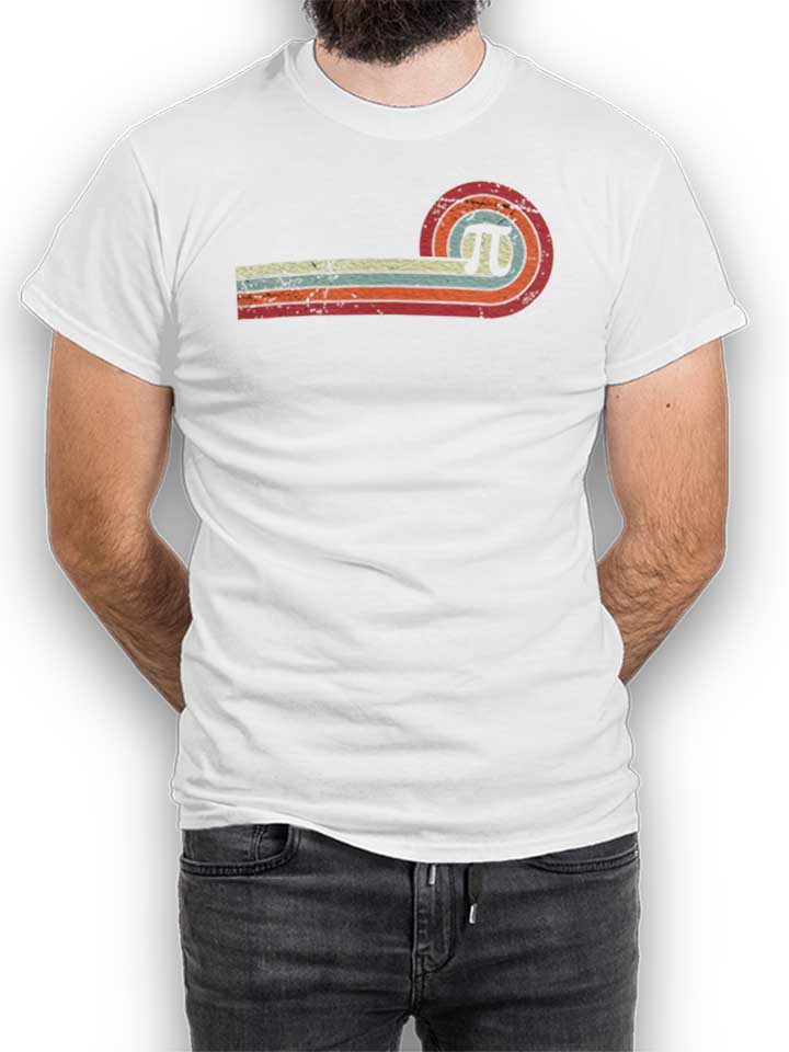 Retro Vintage Pi Kinder T-Shirt weiss 110 / 116
