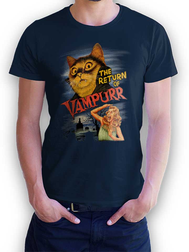 Return Of Vampurr Cat T-Shirt dunkelblau L