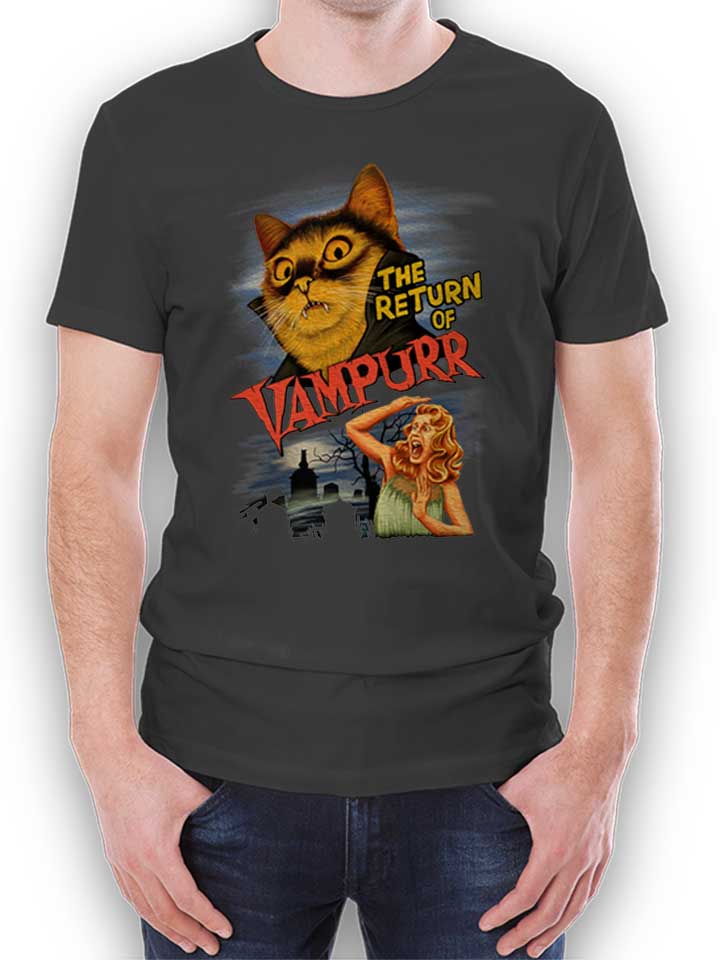 Return Of Vampurr Cat T-Shirt gris-fonc L