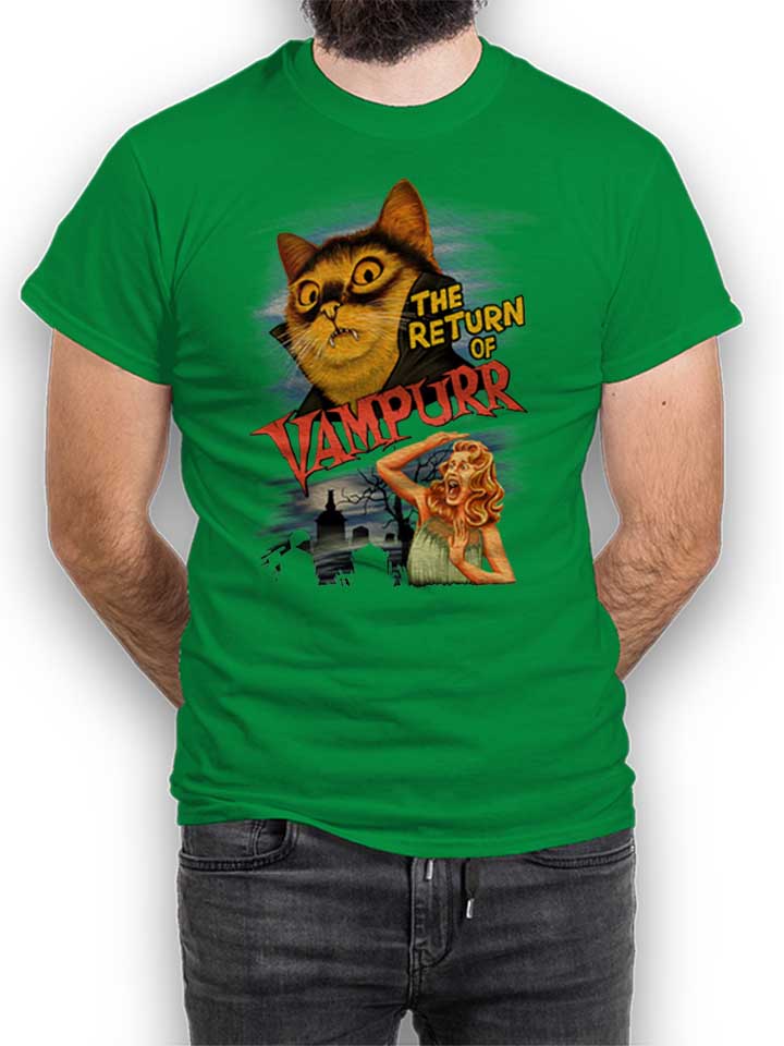 Return Of Vampurr Cat T-Shirt gruen L