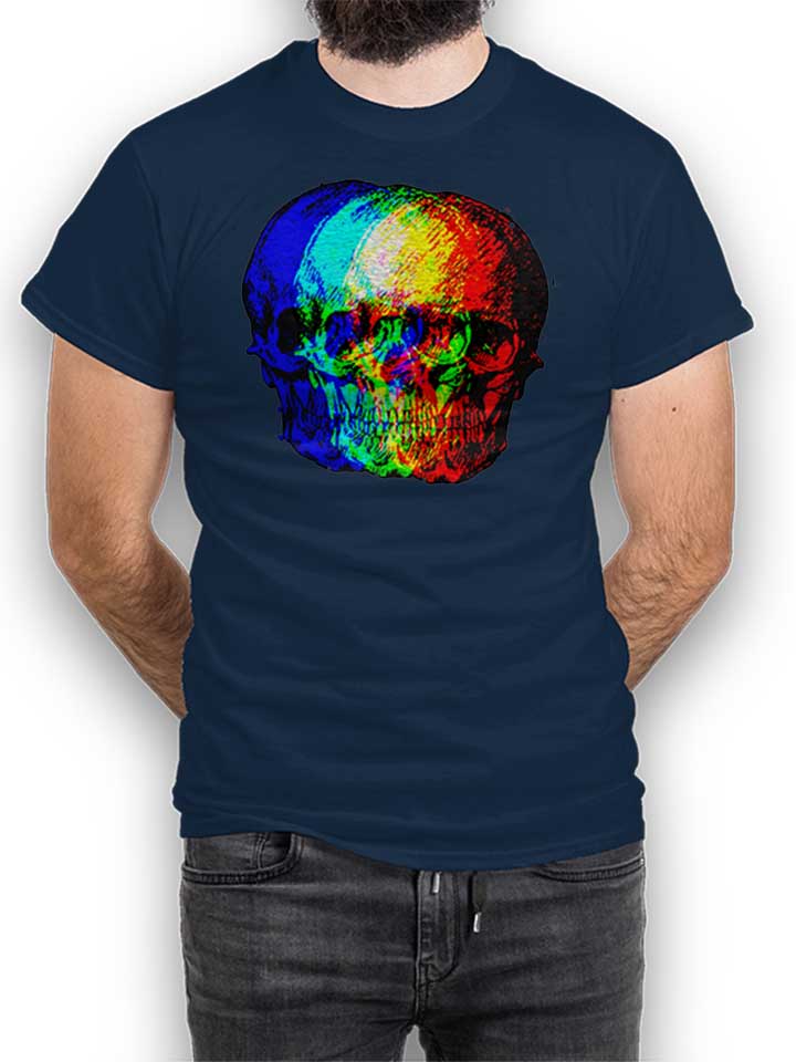 Rgb Skull T-Shirt bleu-marine L