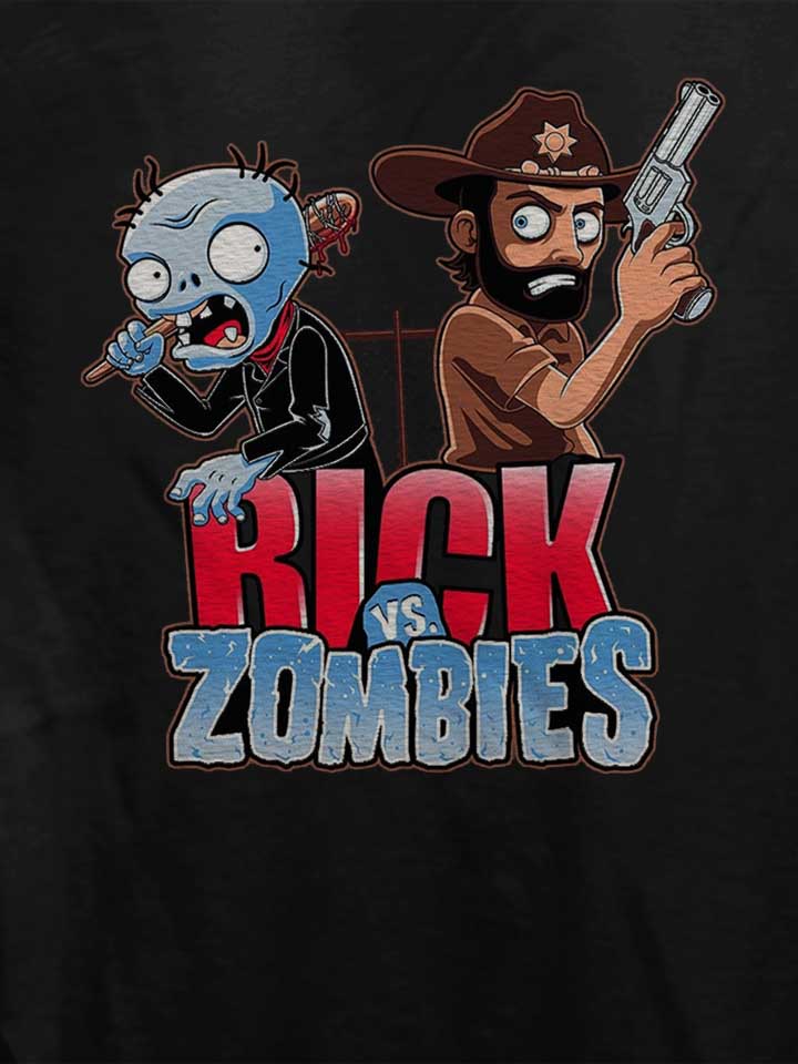 rick-vs-zombies-damen-t-shirt schwarz 4
