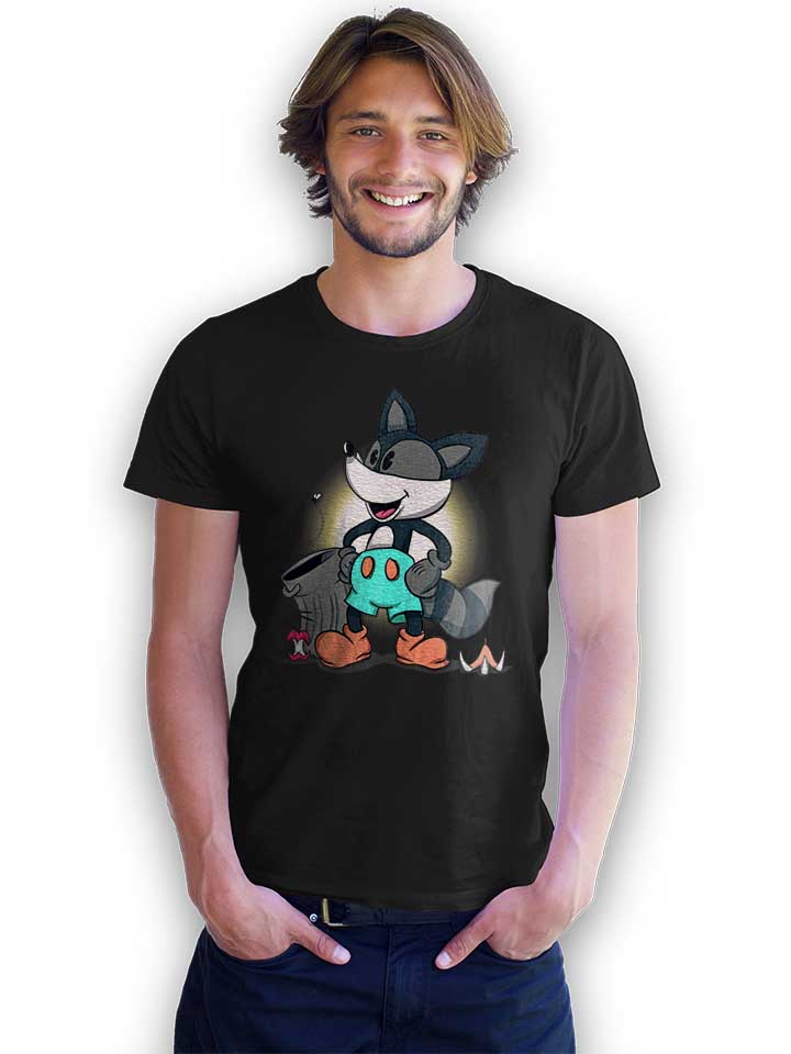ricky-raccoon-t-shirt schwarz 2