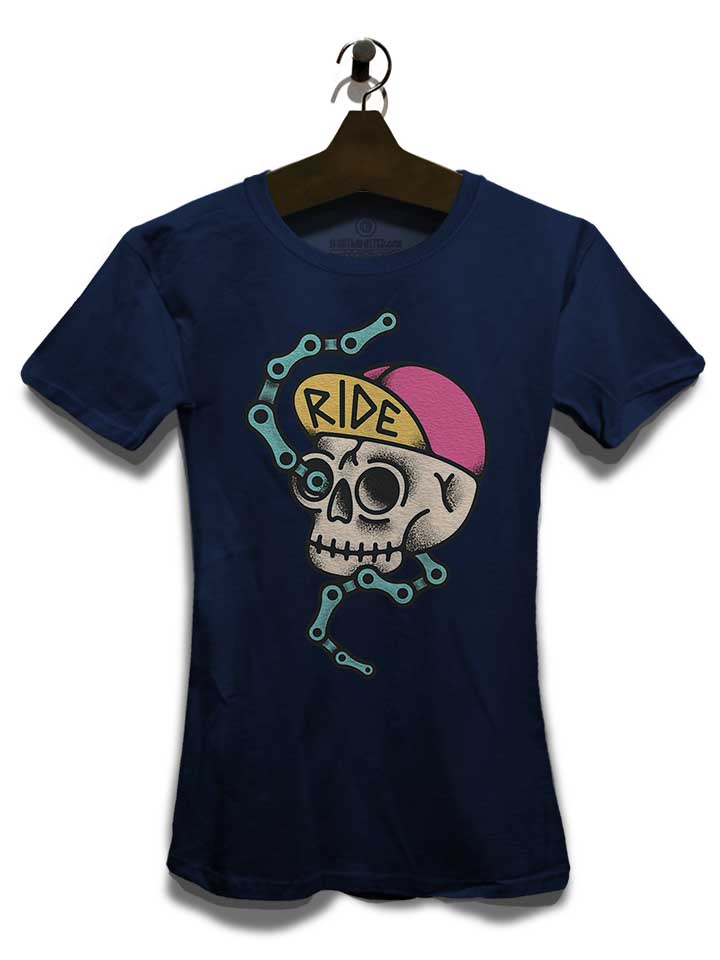 ride-skull-damen-t-shirt dunkelblau 3