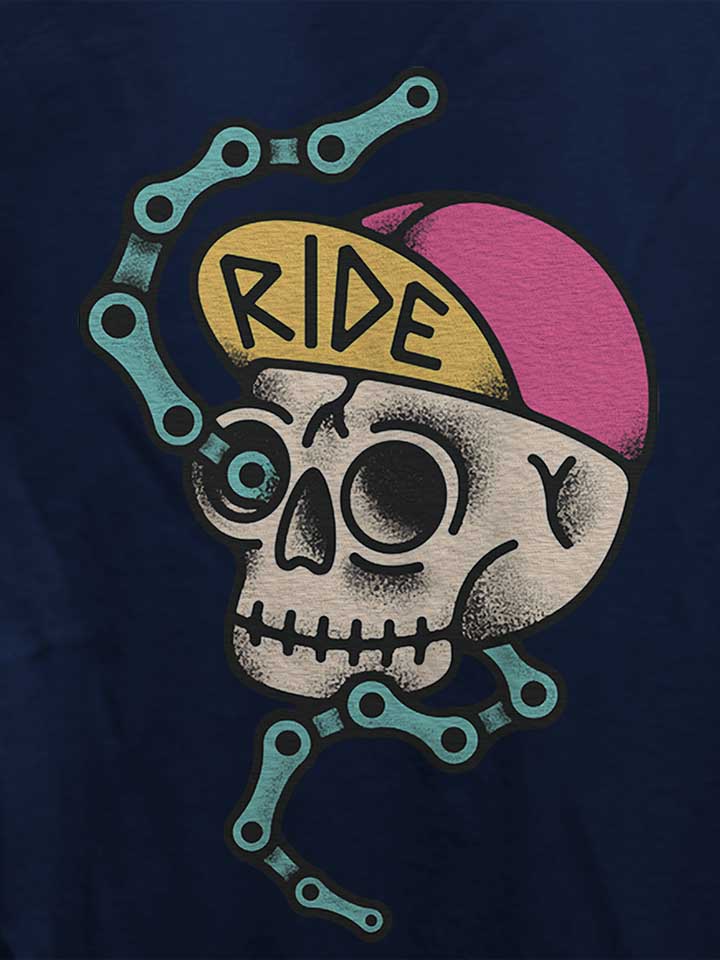 ride-skull-damen-t-shirt dunkelblau 4