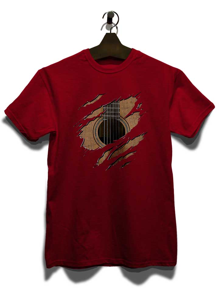 rip-guitar-t-shirt bordeaux 3