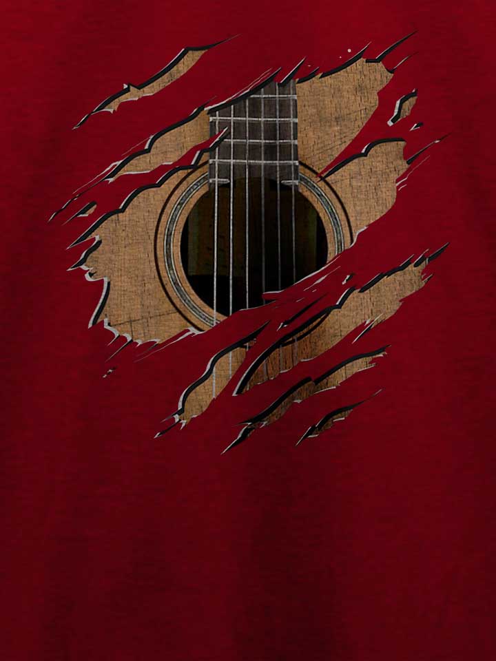 rip-guitar-t-shirt bordeaux 4