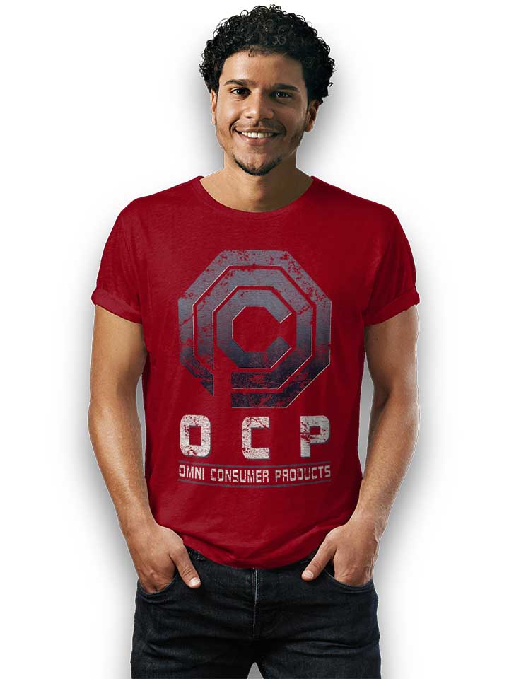 robocop-omnicorp-t-shirt bordeaux 2