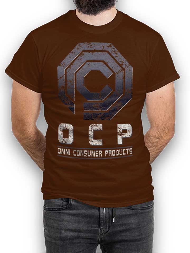 robocop-omnicorp-t-shirt braun 1