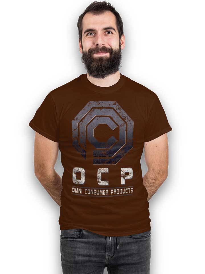 robocop-omnicorp-t-shirt braun 2