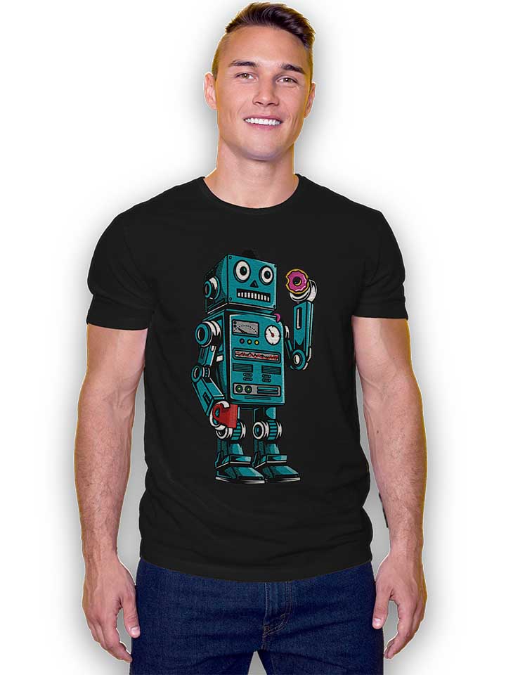 robot-coffee-donut-t-shirt schwarz 2
