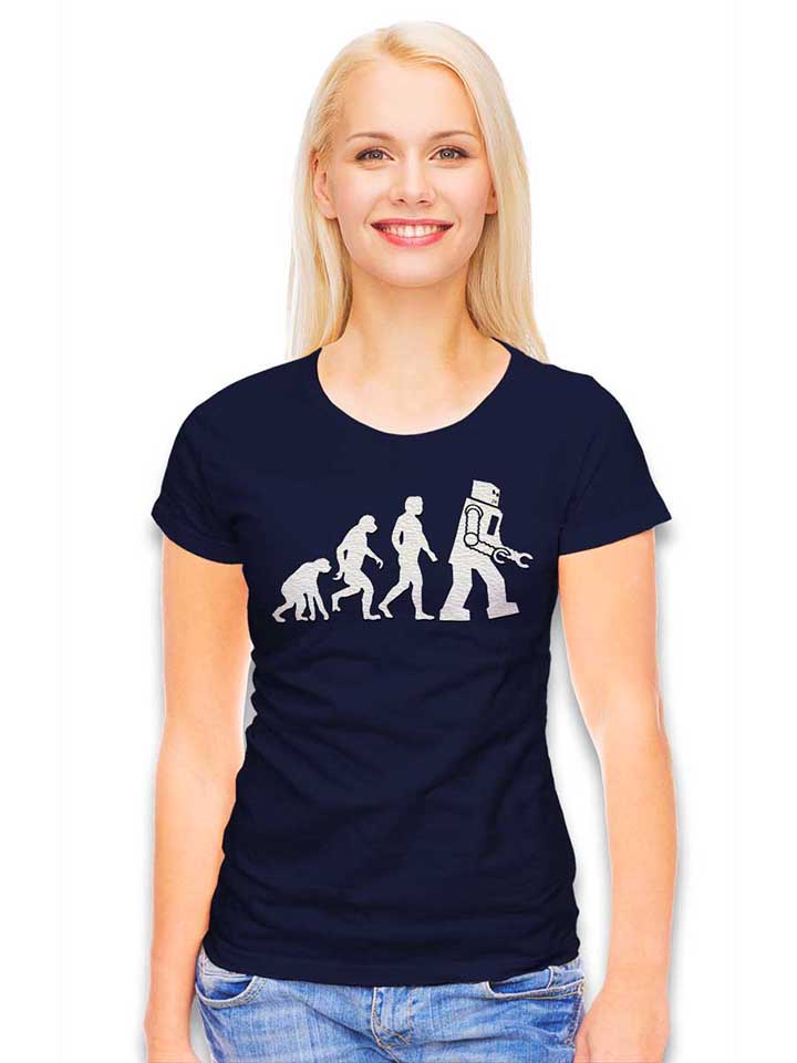 robot-evolution-big-bang-theory-damen-t-shirt dunkelblau 2