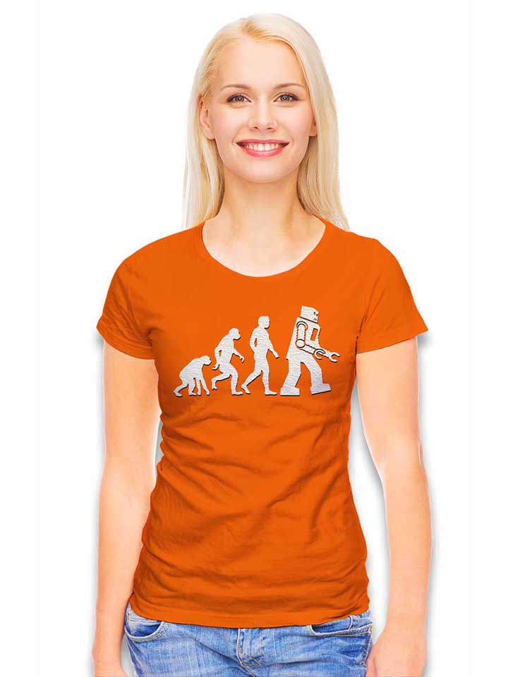 robot-evolution-big-bang-theory-damen-t-shirt orange 2