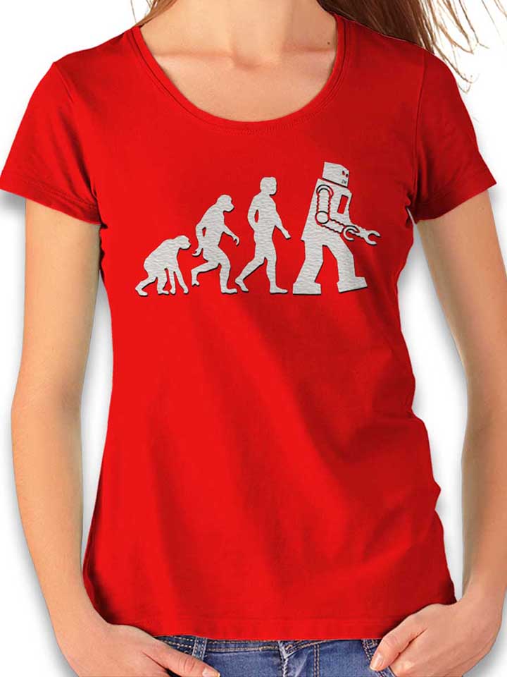 Robot Evolution Big Bang Theory Camiseta Mujer rojo L