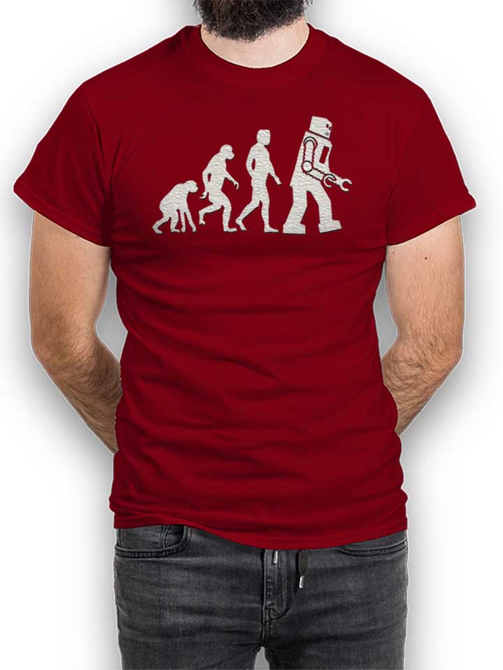 Robot Evolution Big Bang Theory T-Shirt maroon L