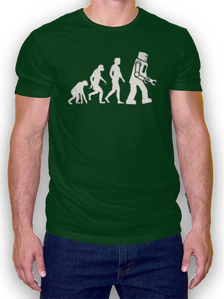 Robot Evolution Big Bang Theory T-Shirt dunkelgruen L