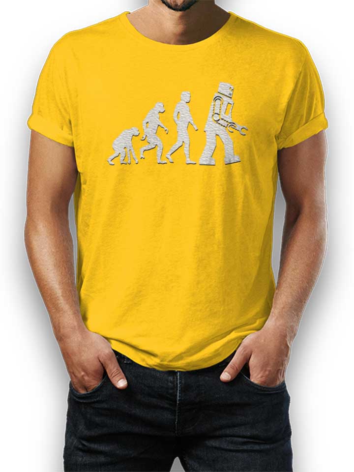 Robot Evolution Big Bang Theory T-Shirt yellow L