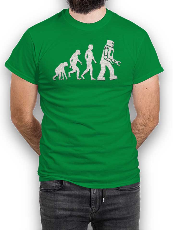 Robot Evolution Big Bang Theory T-Shirt green L