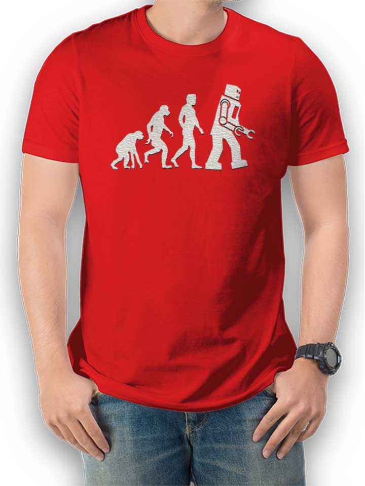 Robot Evolution Big Bang Theory T-Shirt red L