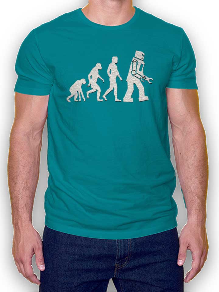 Robot Evolution Big Bang Theory T-Shirt turchese L