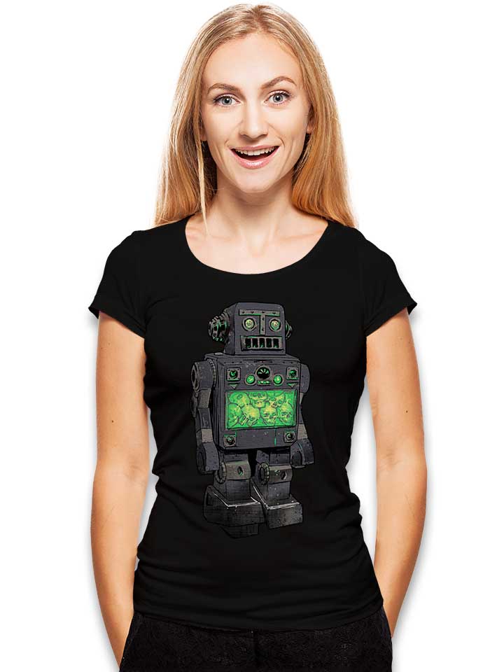 robot-skulls-damen-t-shirt schwarz 2
