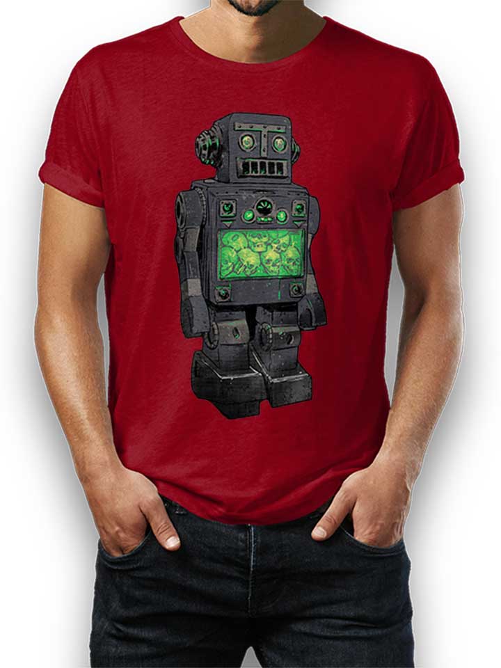 Robot Skulls T-Shirt bordeaux L