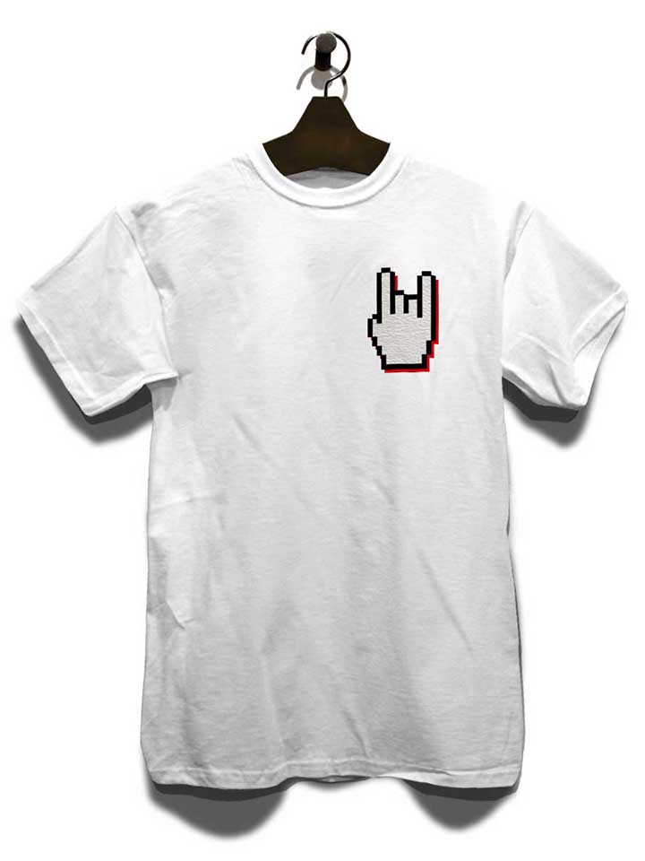 rock-n-roll-pommesgabel-chest-print-t-shirt weiss 3