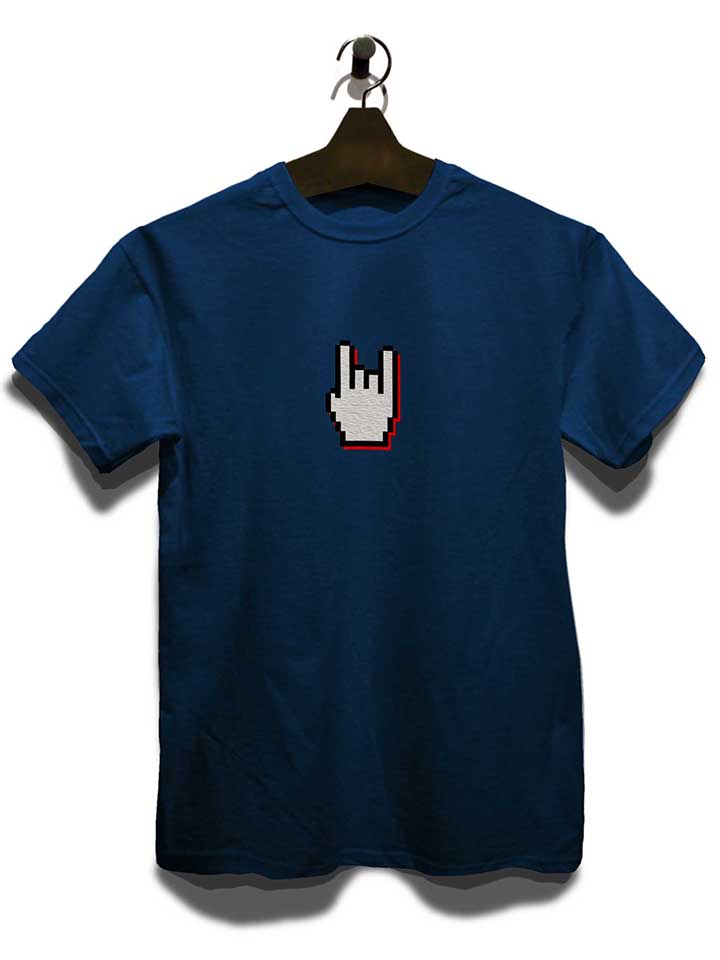 rock-n-roll-pommesgabel-t-shirt dunkelblau 3