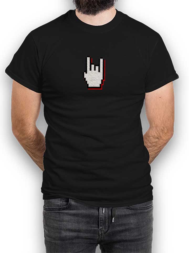rock-n-roll-pommesgabel-t-shirt schwarz 1