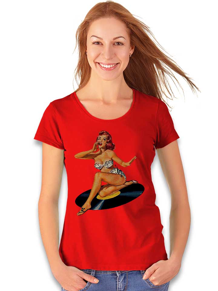rockabilly-goddess-damen-t-shirt rot 2