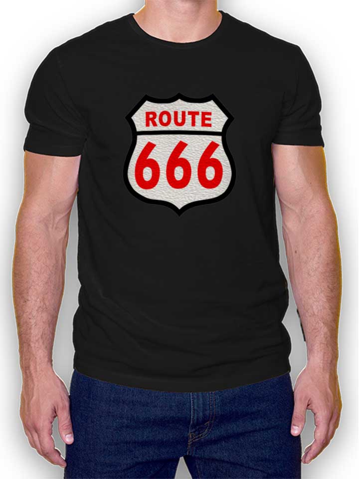 Route 666 T-Shirt schwarz L