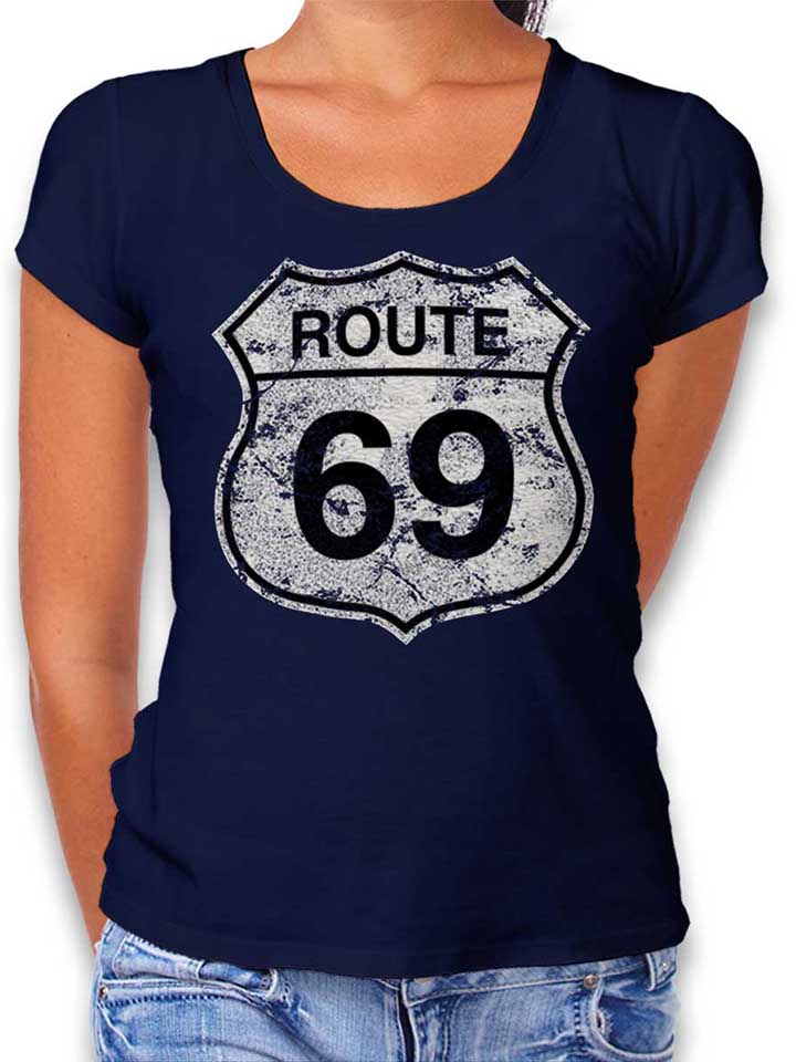 route-69-damen-t-shirt dunkelblau 1