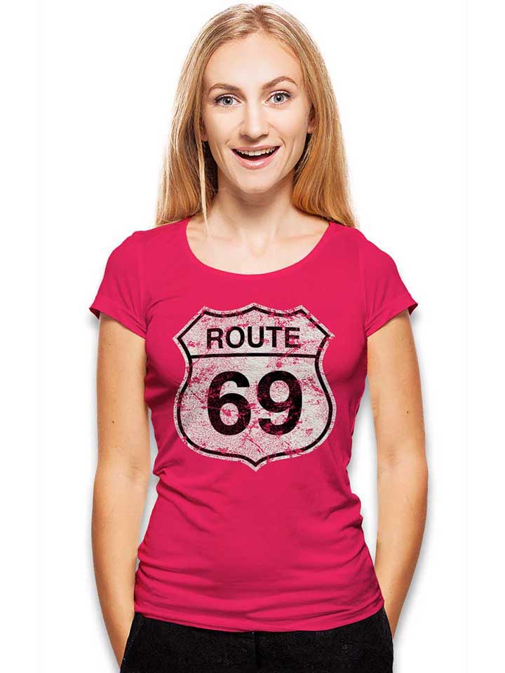route-69-damen-t-shirt fuchsia 2