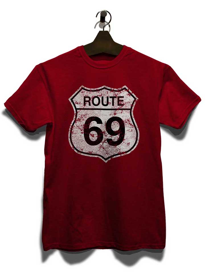 route-69-t-shirt bordeaux 3