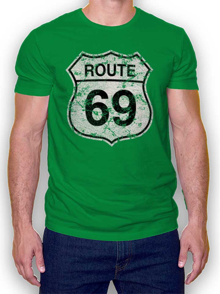 Route 69 T-Shirt vert-green L