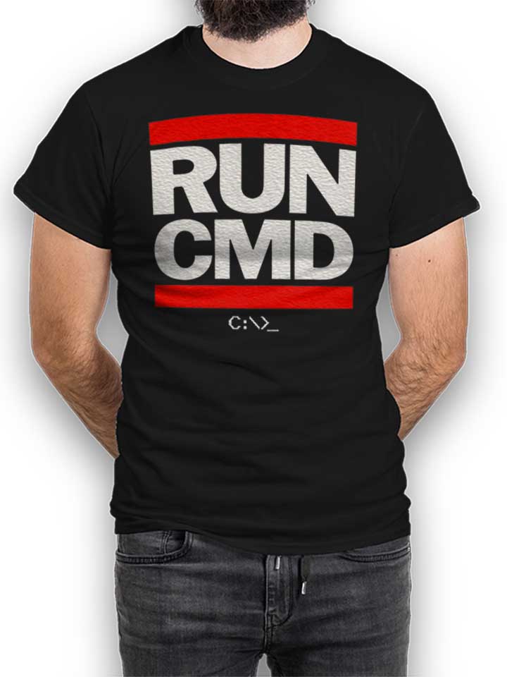 Run Cmd T-Shirt schwarz L