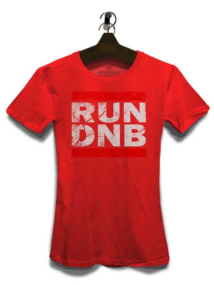 run-dnb-vintage-damen-t-shirt rot 3
