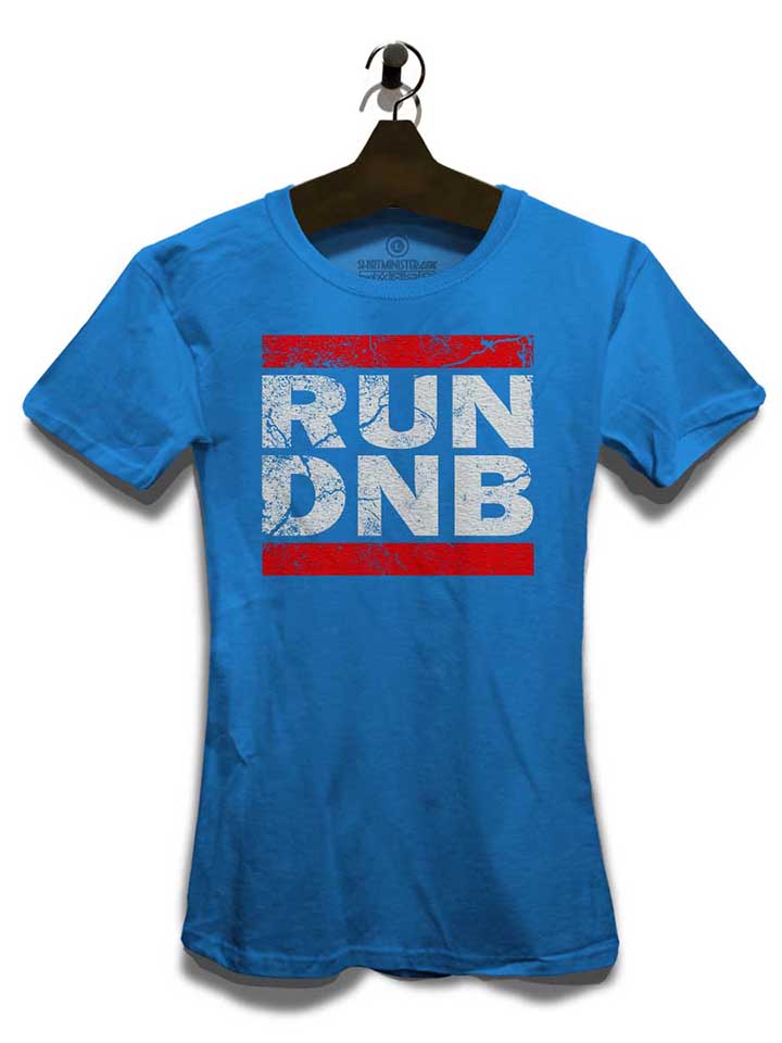 run-dnb-vintage-damen-t-shirt royal 3