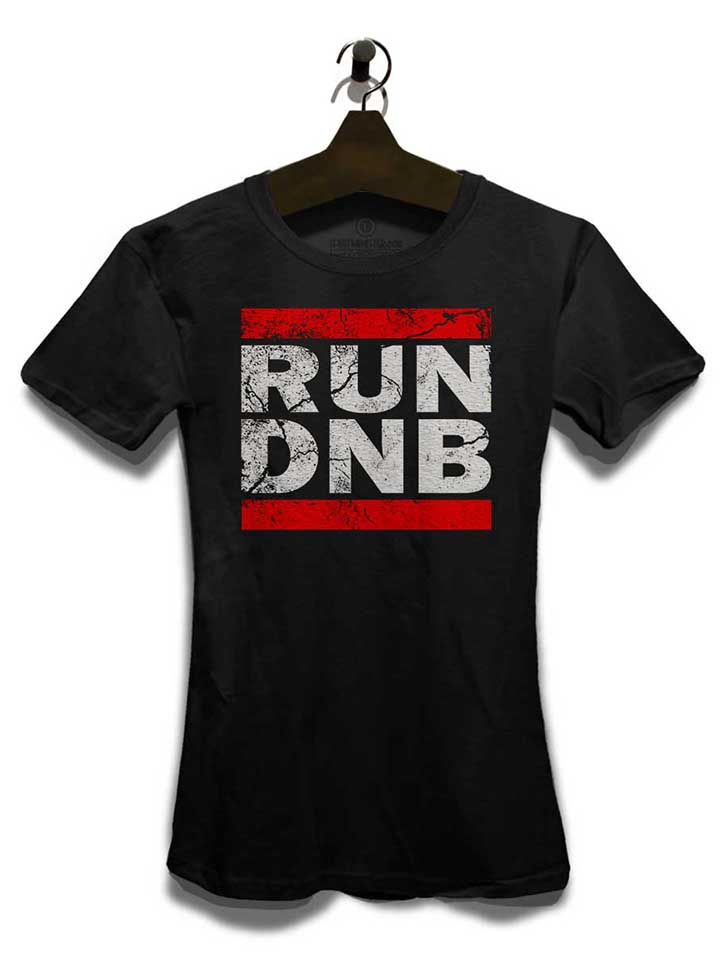 run-dnb-vintage-damen-t-shirt schwarz 3