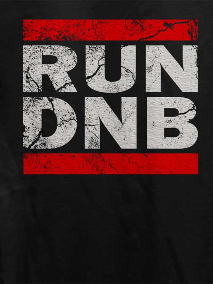 run-dnb-vintage-damen-t-shirt schwarz 4