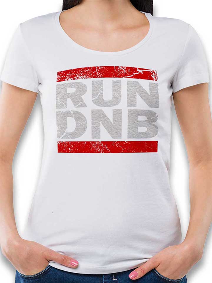 run-dnb-vintage-damen-t-shirt weiss 1