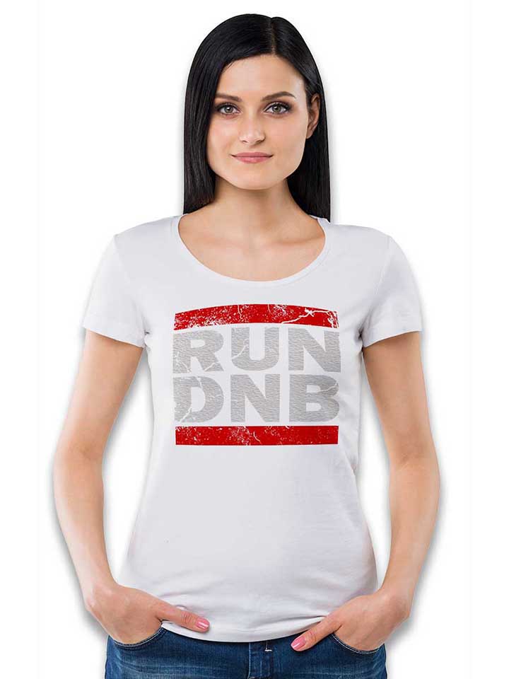 run-dnb-vintage-damen-t-shirt weiss 2
