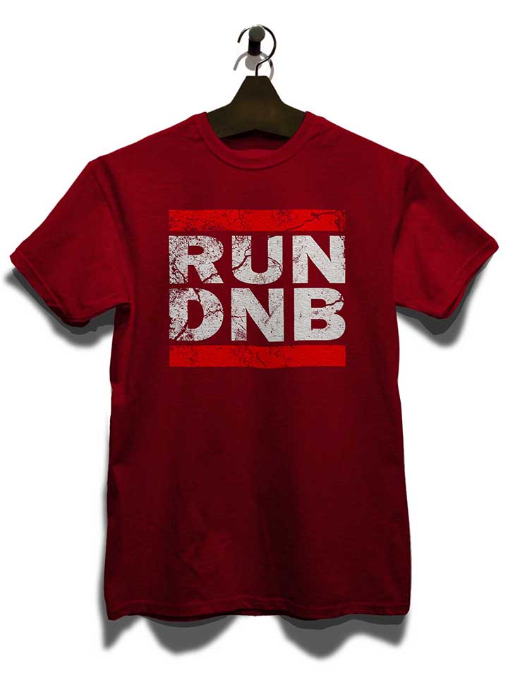 run-dnb-vintage-t-shirt bordeaux 3