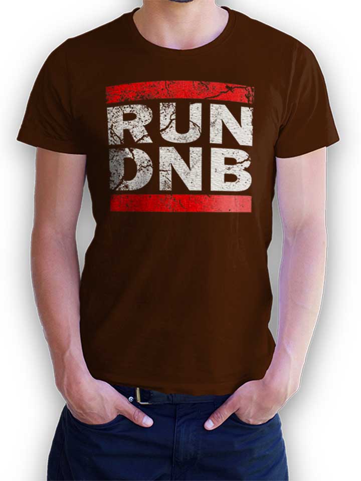 run-dnb-vintage-t-shirt braun 1